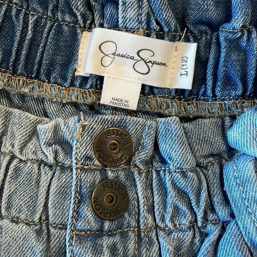 Jessica Simpson girls denim paperbag shorts 🤩